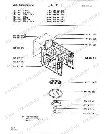 Взрыв-схема микроволновой печи Aeg MC 110 - W/EURO - Схема узла Section1